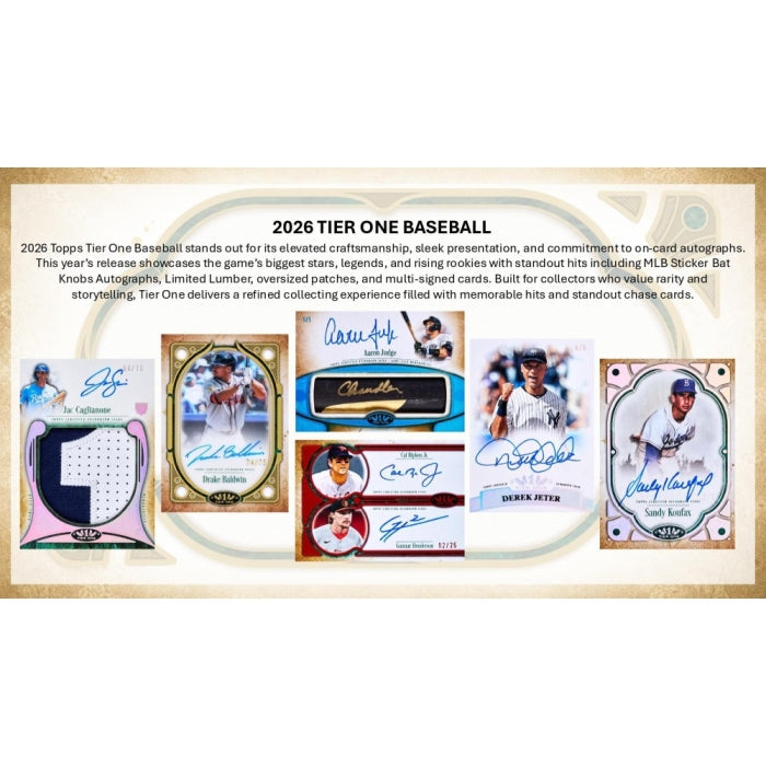 2026 Topps Tier One Baseball Hobby 12-Box Case