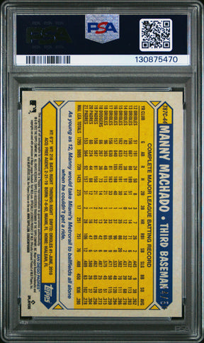 2022 Topps Chrome Silver #T87C-44 Manny Machado 35th Anniversary Auto /50 PSA 9
