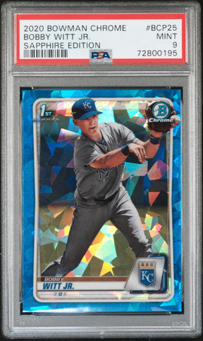 2020 Bowman Sapphire #BCP-25 Bobby Witt Jr. 1st PSA 9 (195)