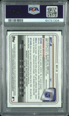 2020 Bowman Sapphire #BCP-25 Bobby Witt Jr. 1st PSA 9 (304)
