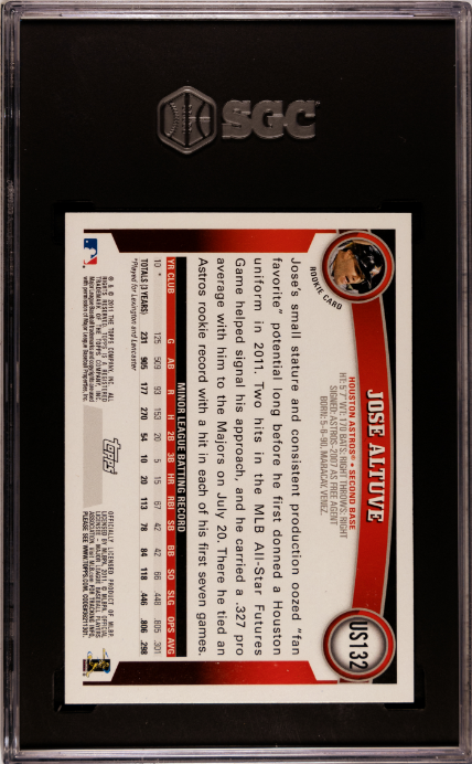 2011 Topps Update #US132 Jose Altuve Diamond Anniversary (Small Crack) SGC 9.5