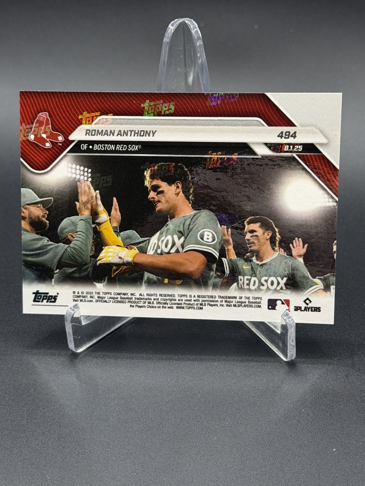 2025 Topps Now #494 Roman Anthony Call Up Gold Foil #/50