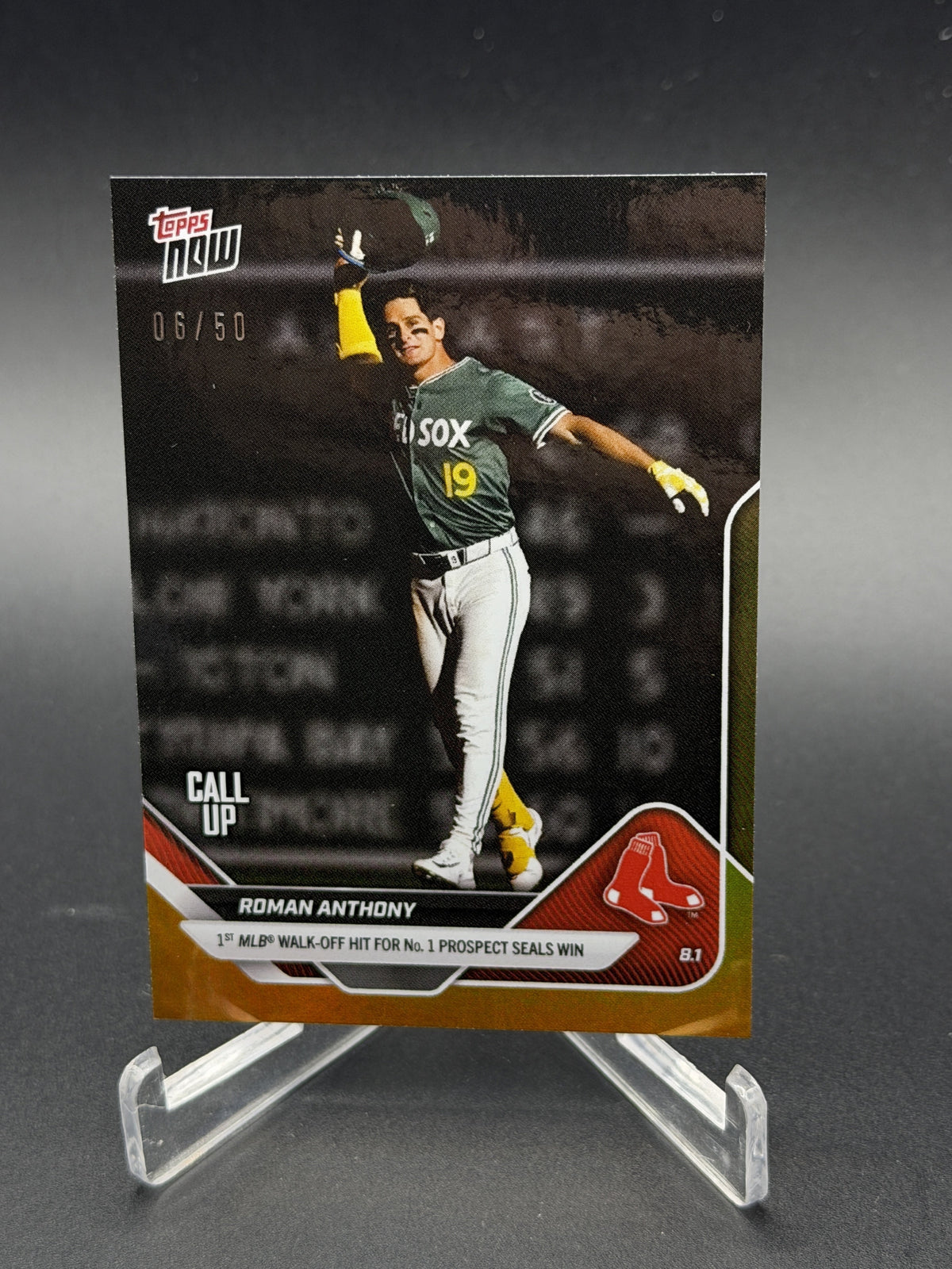 2025 Topps Now #494 Roman Anthony Call Up Gold Foil #/50