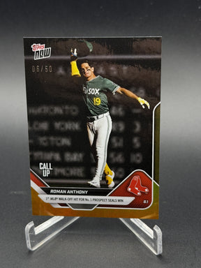 2025 Topps Now #494 Roman Anthony Call Up Gold Foil #/50