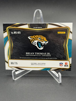 2024 Panini Select Brian Thomas Jr. Jumbo Rookie Swatch White Prizm /75