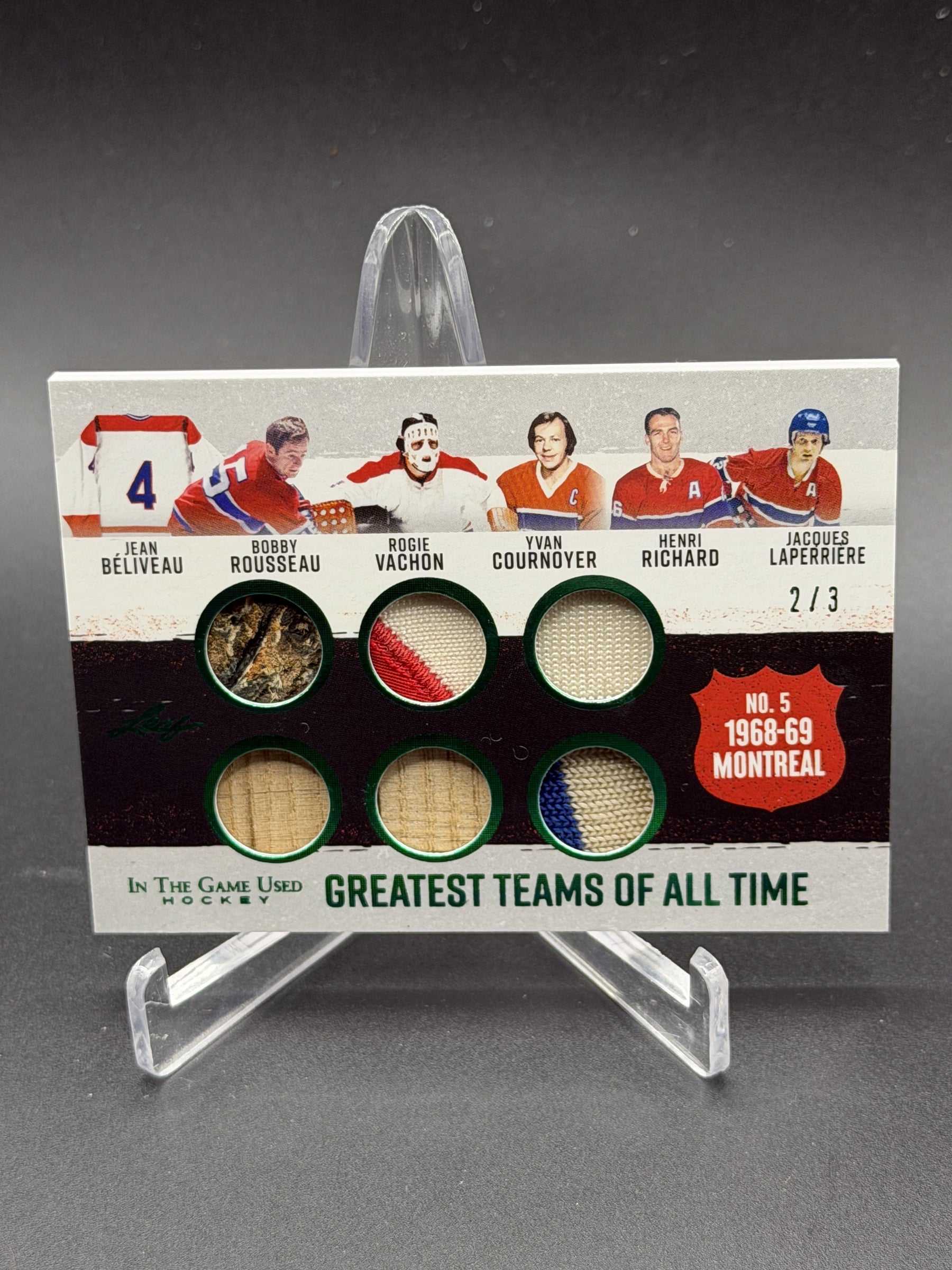 2022 Leaf Game Used Montreal Canadiens 1968-69 All Time Greatest Team Relics /3