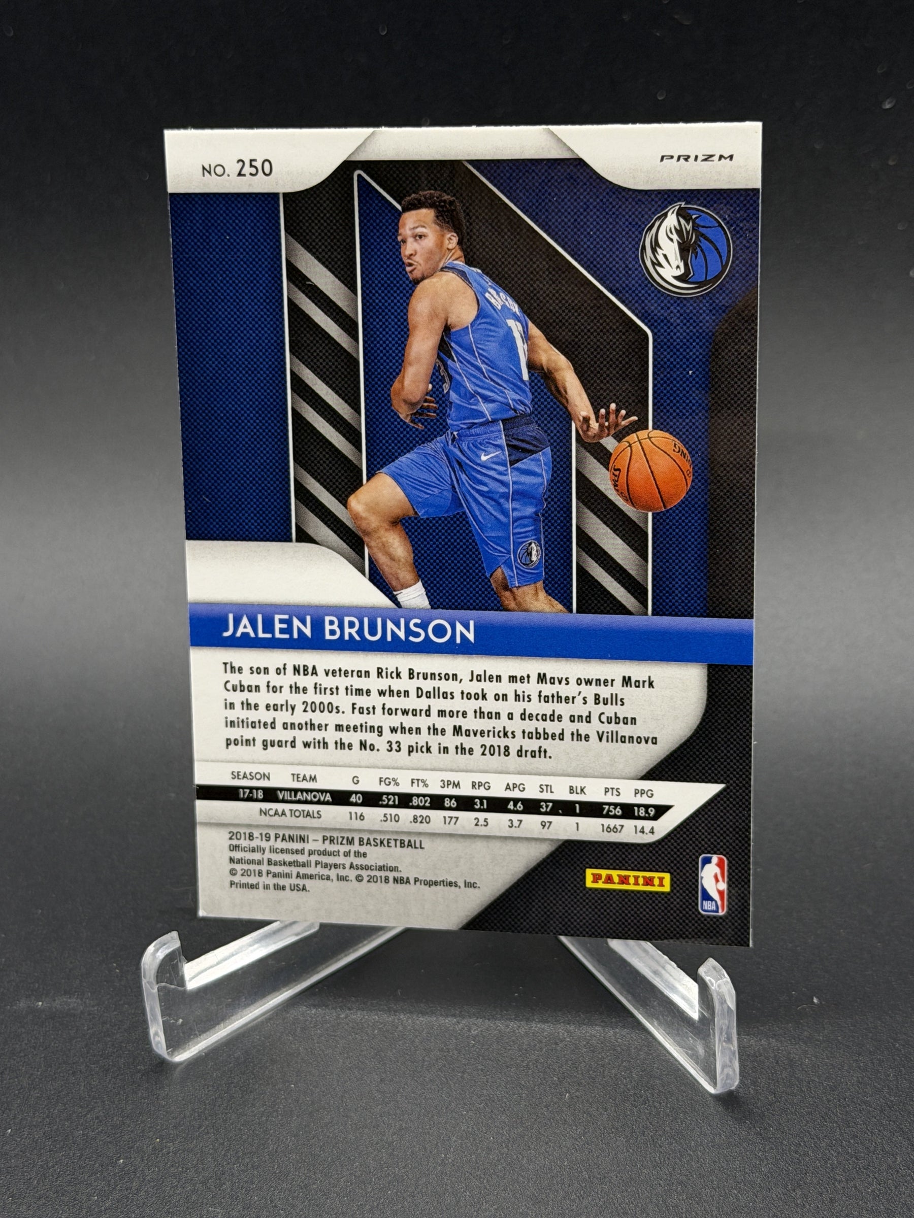 2018-19 Panini Prizm #250 Jalen Brunson Rookie RC Red White and Blue