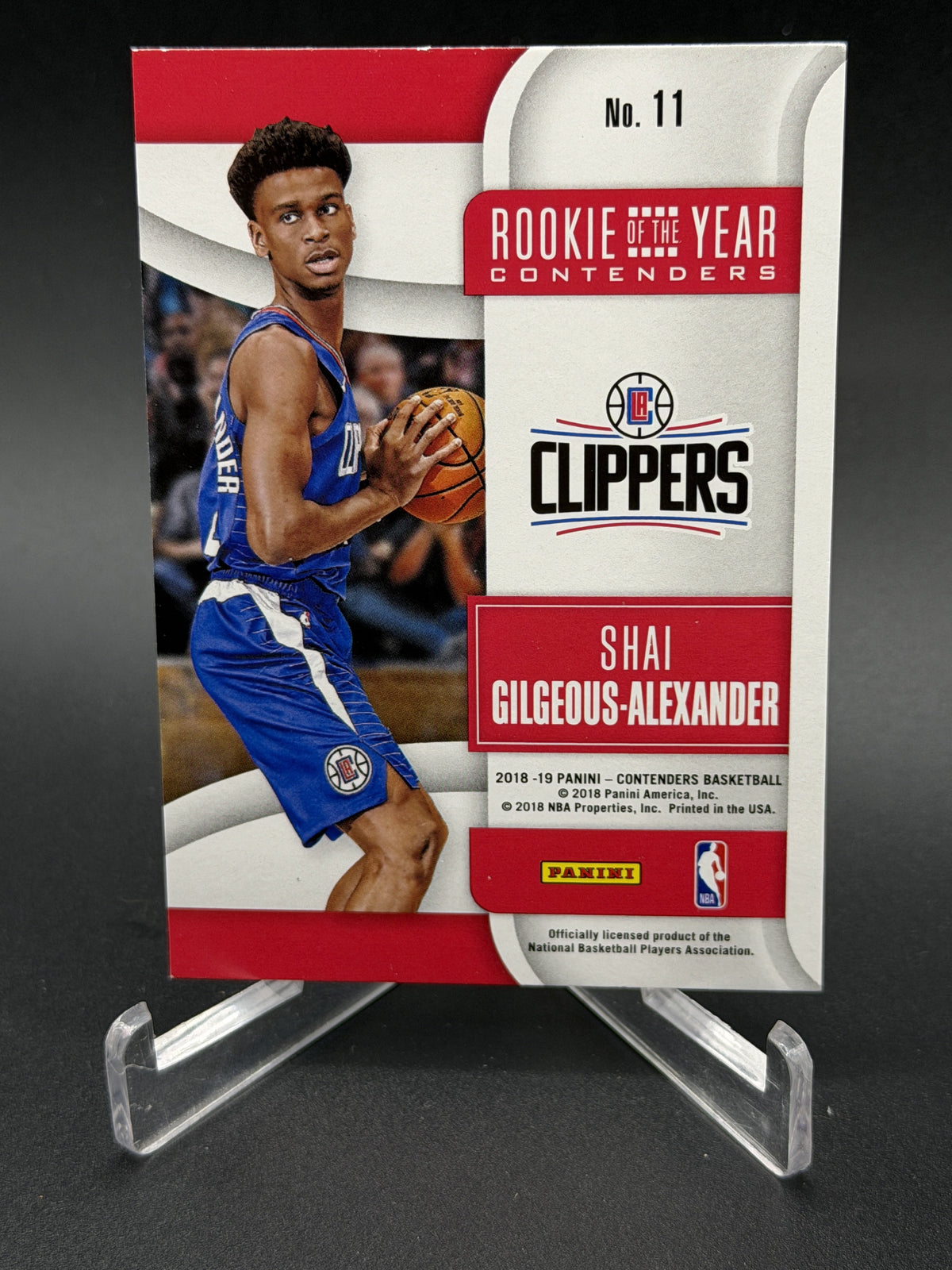2018-19 Panini Contenders #11 Shai Gilgeous-Alexander Rookie of the Year