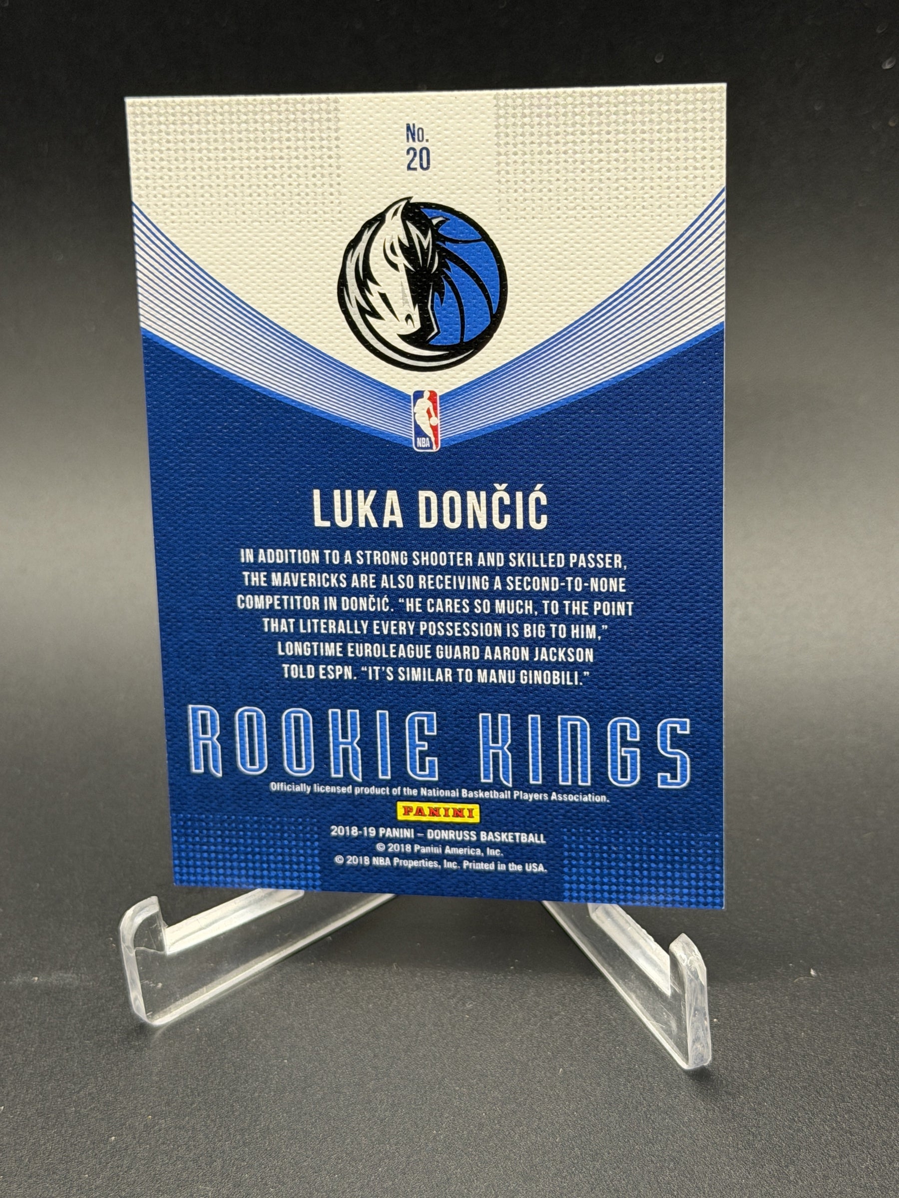 2018-19 Donruss #20 Luka Doncic Rookie Kings