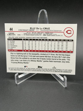 2024 Topps Chrome Logofractor #44 Elly De La Cruz RC Aqua Refractor /199