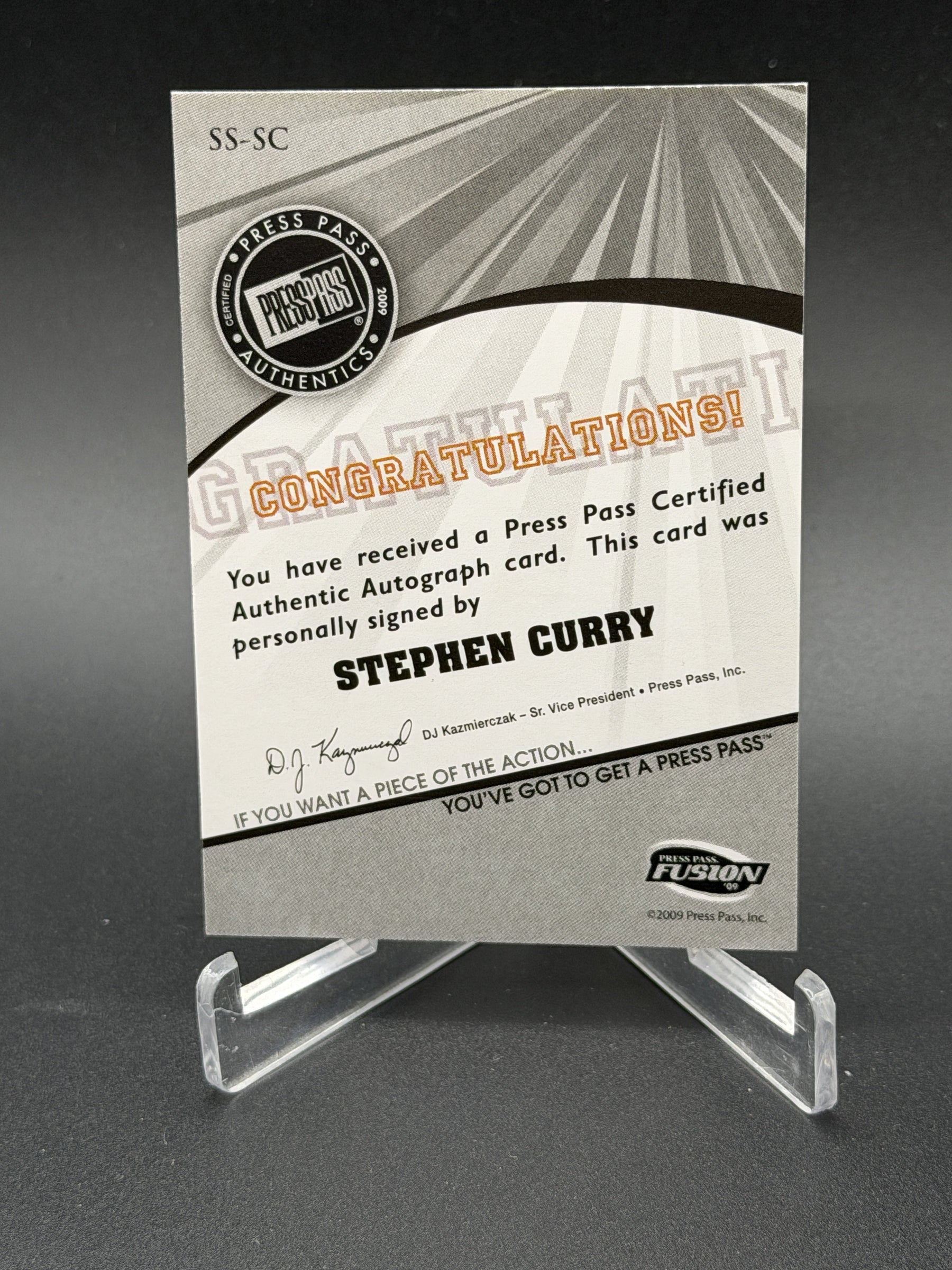 2009 Press Pass Fusion #SS-SC Stephen Curry Rookie Autographs Silver