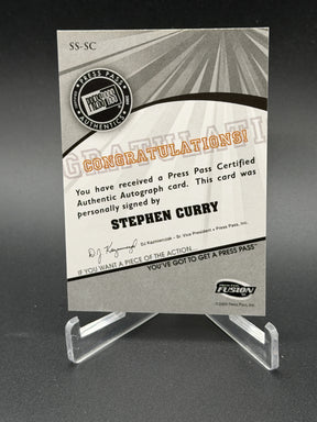 2009 Press Pass Fusion #SS-SC Stephen Curry Rookie Autographs Silver
