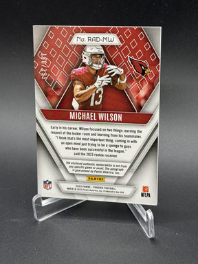 2023 Panini Phoenix #RAD-MW Michael Wilson RPS Rookie Auto Dual Jersey #/199
