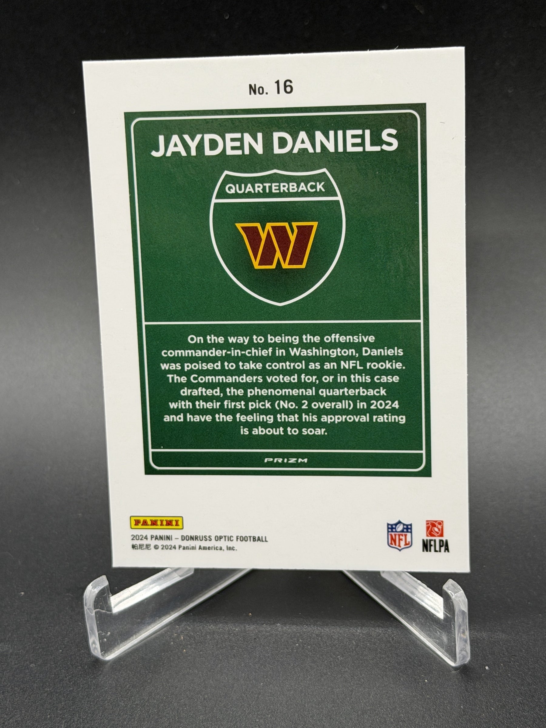 2024 Donruss #16 Jayden Daniels Rookie RC Downtown