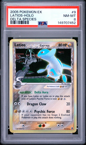 2005 Pokemon Ex Delta Species #9 Latios-Holo Delta Species PSA 8